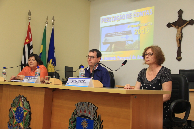 Secretaria de Saúde presta contas do 2º quadrimestre de 2016