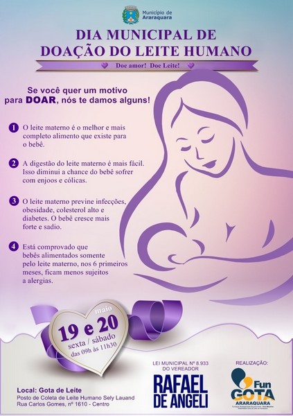 Campanha de doação de leite humano começa nesta sexta-feira