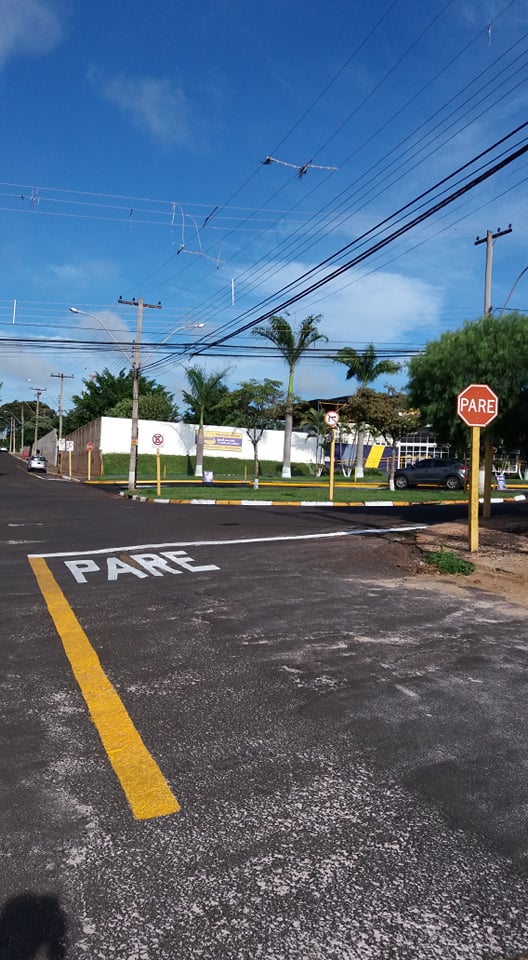 Área escolar ganha reforço na sinalização